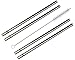Medium Safer Rounded End Stainless Steel Metal Straws for Pint Mason Jars, Medium Cups, or Pint Glasses (4 Pack + Cleaning Brush + Bag)