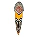 NOVICA Yellow and Brown Painted Ghanaian Wood Wall Mask, Protect The Jungle'