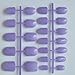 Shiny Face Light Charming Purple 24 Pcs Sweet Candy Short Artificial False Fake Nails Full Wrapped Tips P76