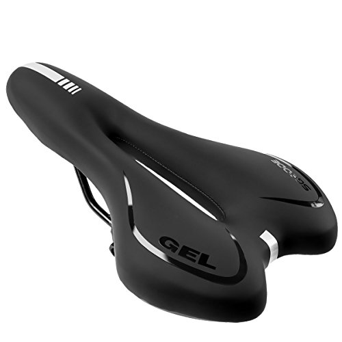 SGODDE Comfortable Bike Seat, Gel Bicycle Saddle Padded Professional Waterproof Road Bike Saddle for Men,Women,Universal Riding Bike, Mountain Bike