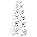 Silver Black 3~10mm Stainless Steel Stud Earring Plugs Tunnel Illusion Round