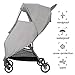 GOOVI Universal Rain Cover Waterproof PVC Free Full Protection Travel-Friendly Breathable Stroller Weather Shield-Gray