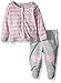 Calvin Klein Baby-Girls Newborn Cardigan and Footed Pants, Multi, 3-6 Months