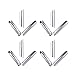 12 Pieces Stainless Steel Cannoli Form Tubes 5 Inches, Diagonal Shaped