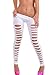 Women's European Super Sexy Candy Color Skiny Slim Hole Pants Leggings (white)