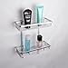 KES A4026 Aluminum Bathroom 2-Tier Shelf Basket Wall Mounted, Silver Sand-Sprayed