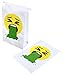 Juvale 50-Pack Vomiting Emoji Print Barf Bags - Disposable Vomit Bags for Travel Motion Sickness, Pregnancy, Illness for Children and Adults (White, 6x2.7x10 in)