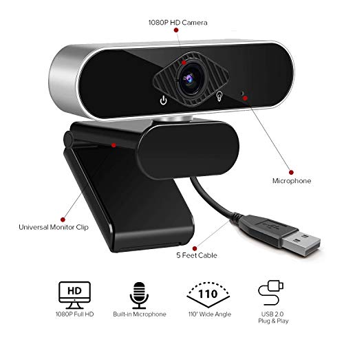 ORBYTE-Full-HD-1080p-Webcam-with-Mic-HD-PC-Webcam-Laptop-Plug-and-Play-USB-Webcam-Streaming-Computer-Web-Camera-with-110-Degree-View-Angle-Desktop-Webcam-for-Video-Calling-Recording-Conferencing