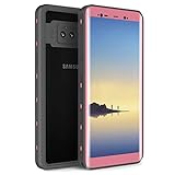 Fansteck Samsung Galaxy Note 8 Waterproof Case, IP68 Waterproof/Snowproof/Shockproof/Dirtproof, Fully Sealed Underwater Protective Cover for Samsung Galaxy Note 8 (6.3-inch) (Black/Pink)