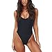 Women Retro High Cut One Piece Swimsuit Red Monokini Black White Bathing Suits Plus Size.