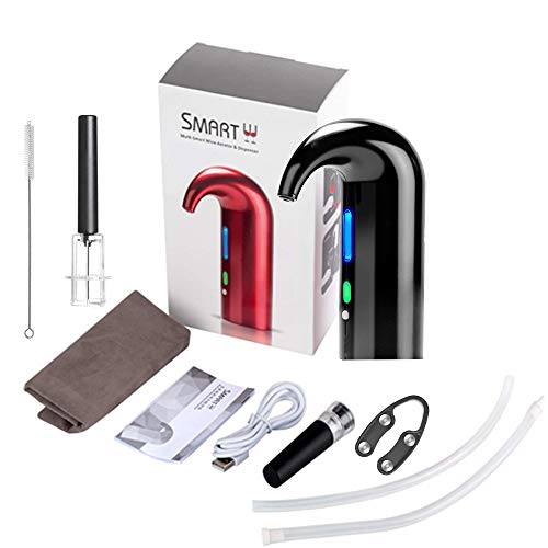 YKiMi Electric Wine Aerator Pourer, Multi-Smart Automatic Wine Oxidizer Dispenser USB Rechargeable Spout Pourer, Instant Oxygenation