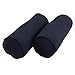 Blazing Needles Double-Corded Solid Twill Bolster Pillows with Inserts (Set of 2), 20