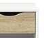 Tvilum Diana 1 Drawer Nightstand, White/Oak Structure