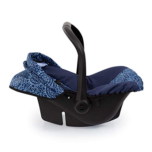 Bayer Design 67903AA Puppen-Autositz EasyGo, Puppenzubehör, passend zu Vario-Puppenwagen, mit Abdeckung, blau mit Muster, 46cm – Bild 5