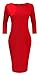 POZON Womens Classic Slim Fit Bodycon Midi Dress