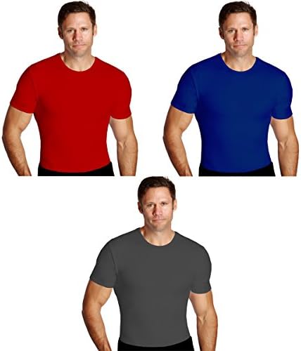 IS PRO 3pc Variety pack Muscle tank, Crew-neck and V-neck shirts - Grey-XL