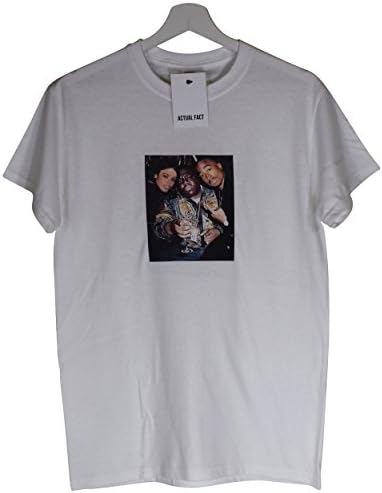 Biggie Tupac Aaliyah RIP Hip Hop R&B Big Rap White Tee T-Shirt Top (Small-XXLarge)