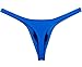 JAXU Men's Elastic Thong Spandex T-Back Underwear Blue XL