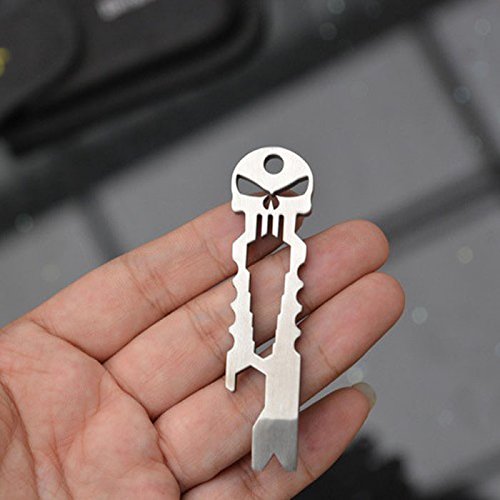 Doinshop New Useful Outdoor Stainless Skull EDC Survival Pocket Tool Key Ring Opener (silver) Tools & Home Improvement, Power & Hand Tools, Hand Tools, Knives, Pocket Knives & Folding Knives