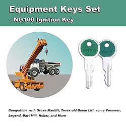 10PCS NG100 Model Heavy Equipment Ignition Keys for