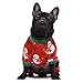 Fitwarm Christmas Snowman Dog Pajamas Pet Clothes Cat Onesie Jumpsuits Lightweight Velvet Red Medium