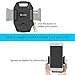 Car Phone Holder, F-color One Press Install Air Vent Car Phone Mount Quick Release Car Mount Holder 3 Side Grips Car Cradle for iPhone 7 7Plus 6s 6 Plus, Samsung, Google Pixel, Nexus, HTC, GPS, Black