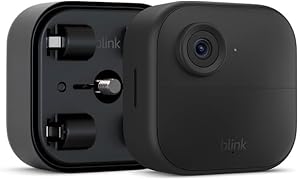 Blink-Kamera Outdoor 4 + Batterie-Erweiterungspack | Kabellose intelligente HD-Sicherheitskamera, vier Jahre Batterielaufzeit, funktioniert mit Alexa | Nur Zusatzkamera | IP65