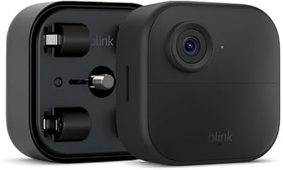 Blink-Kamera Outdoor 4 + Batterie-Erweiterungspack | Kabellose intelligente HD-Sicherheitskamera, vier Jahre Batterielaufzeit, funktioniert mit Alexa | Nur Zusatzkamera | IP65