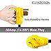 Epicord Heavy Duty RV Adapter 50 AMP Male To 30 AMP Female Dogbone Power Cord With Handles Connector, 12Inch, Yellow