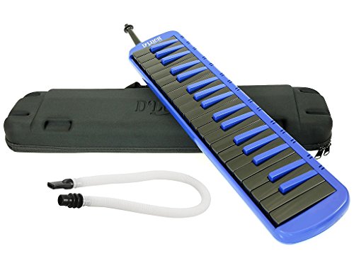 D'Luca M37-EVA-BL Blue 37 Key Jungle Melodica with EVA Carrying Case