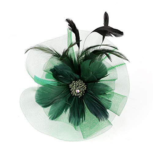NEARTIME Womens Flower Hairband, Fascinator Women's Organza Church Caps British Bridal Tea Party Stretch Headwear - Thumbnail 5