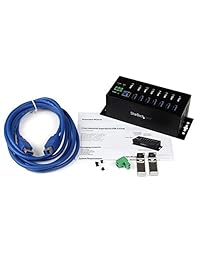 StarTech. com 7 Port metal industrial SuperSpeed ??USB 3.0 Hub Rail montable (st7300usbm)