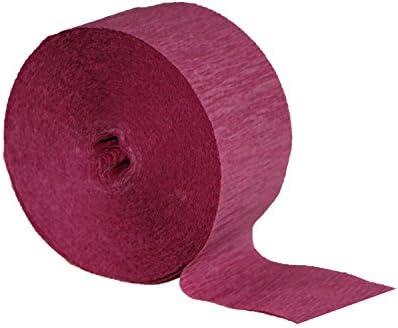 Maroon Cabernet Crepe Paper Streamers, 4 Rolls, Made in USA