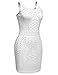 Meaneor Women's Sequin Embellished Sleeveless Sexy Club Bodycon Strap Dress