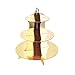 3-Tier Gold Round Cardboard Cupcake Stand Dessert (12
