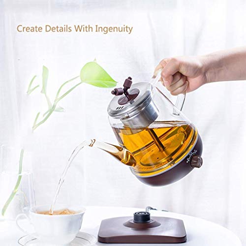 WSJTT Caffè caldo tè e caffè e bollitore 1.2L intelligente bollitore elettrico POT di vetro, acciaio inox 304 bollitore… - immagine 4