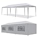 Exacme 6053-1030W Canopy Party Outdoor Gazebo Wedding Tent 8 Removable Walls, 10' x 30', White