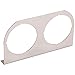 Stewart Warner 814143-F Chrome 2-Hole Gauge Mounting Panel