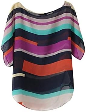 Sexy Women Summer Perspective Casual Loose Chiffon Tops Blouses T-Shirt