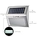 [Pack of 8] F-TECK Outdoor Stainless Steel LED Solar Step Light Wireless Super Bright Modern White Lamp Waterproof Lighting for Deck, Staircase, Walkway, Patio, Garden, Yard Auto On/Off Dusk to Dawn