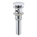 Comllen Modern Lavatory Faucet Vessel Assembly Pop Up Stainless Steel Bathroom Sink Stopper Drain with Overflow, Polished Chrome