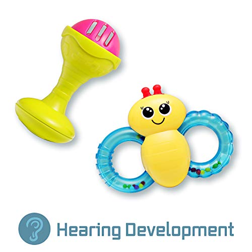 image for infunbebe Baby Rattles Teether Toy, Grab, Shaker and Spin Rattle, Firs