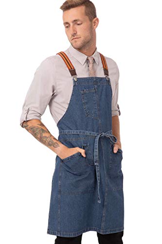 Chef Works Berkeley Arbeitsschürze für Arbeit, Mittelblau, Einheitsgröße