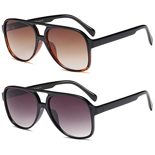 large square aviator sunglasses