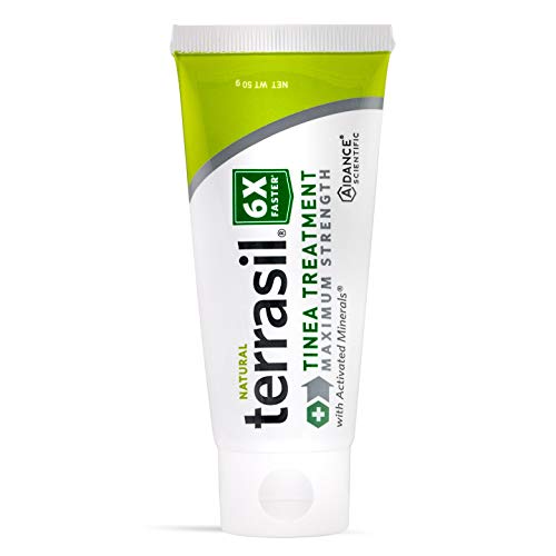 terrasil Tinea Versicolor Treatment Cream Max Strength, Antifungal Tinea Cream, Clinically Proven 1% Clotrimazole, Treats Most Ringworm & Fungal Infections, Soothing Relief of Itchy Dry Skin (1.7oz)