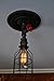 Steel Ceiling Light with Red Handle
