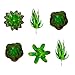 Houseables Artificial Succulent Plants, Fake Plant, 6 Pack, 4.25