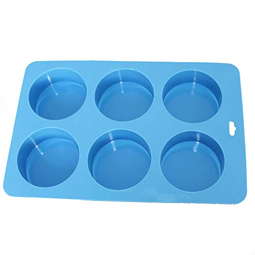 X-Haibei Big Round Cylinder Circle Basic Plain Soap Lotion Bar Silicone Mold Dia. 3inch