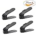 Makone Shoe Slots Organizer, 10 Packs Adjustable Shoe Slotz Space Saver Storage Rack Holder (Black)