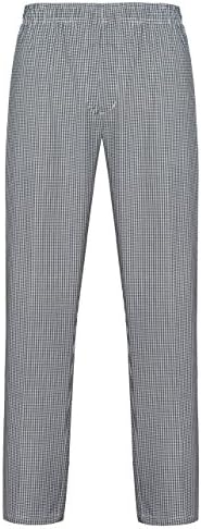Frankers 65/35 Poly/Cotton Men’s Chef Pants, Black & White Hounds Tooth Pattern